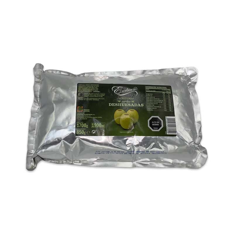 ACEITUNAS VERDES ENTERAS DESHUESADAS